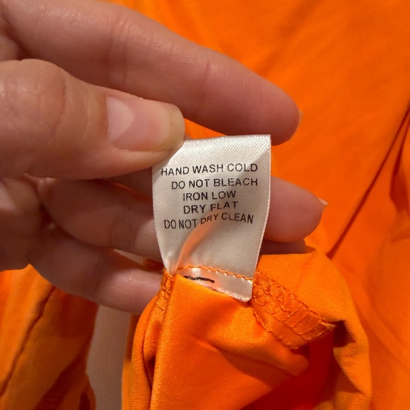 Orange Button front Drawstring Women's Jacket - Picture 11 of 13